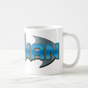 Batman Blue Namn Logotyp Kaffemugg