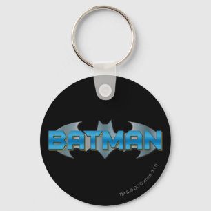 Batman Blue Namn Logotyp Nyckelring
