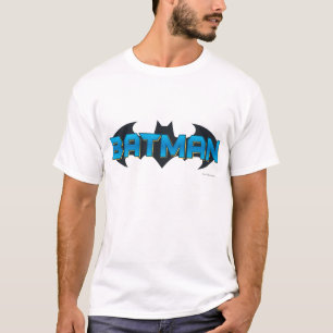 Batman Blue Namn Logotyp T-shirt