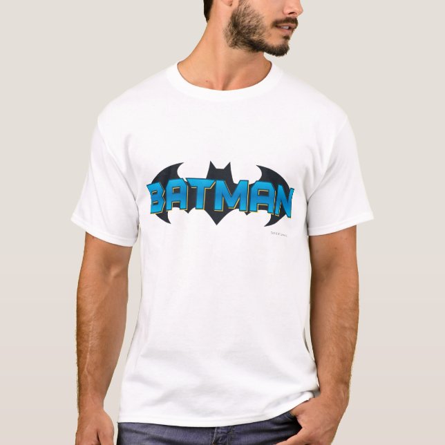 Batman | Blue Namn Logotyp T-shirt (Framsida)