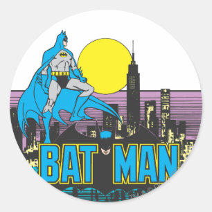 Batman & Brev Runt Klistermärke