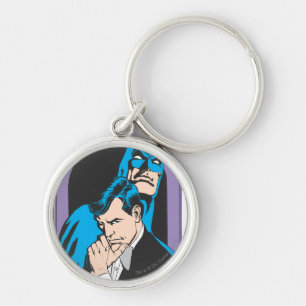 Batman/Bruce Rund Silverfärgad Nyckelring
