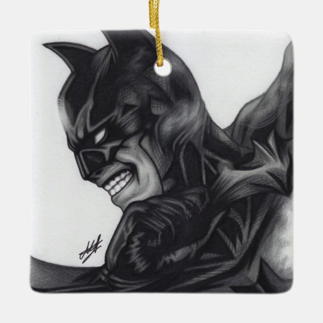 Batman ~ Bruce Wayne Julgransprydnad Keramik (Framsida)