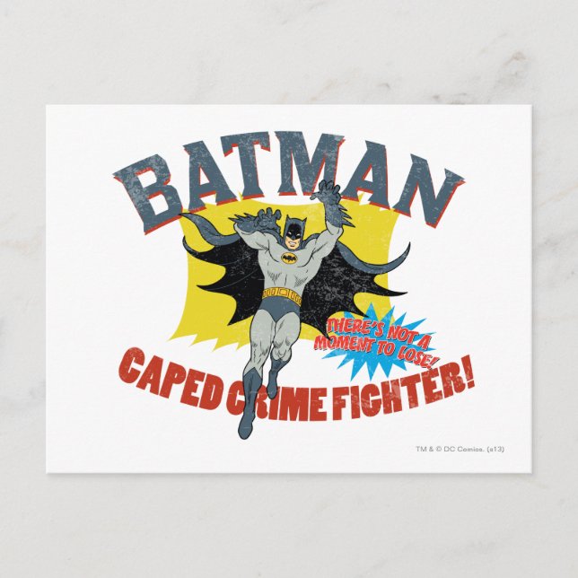 Batman Caped Crime Fighter Vykort (Framsida)