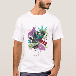 Batman Caped Crusader Neon Collage T Shirt