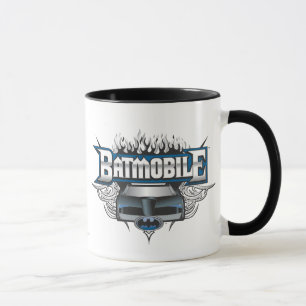 Batman Car and Flames Mugg