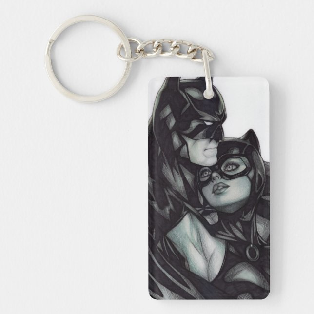 Batman & Catwoman ~ Bruce Wayne & Selina Kyle Nyckelring (Framsidan)