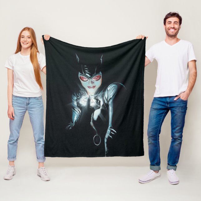 Batman Catwoman Faces of Evil Omslagsillustration Fleecefilt (På plats)
