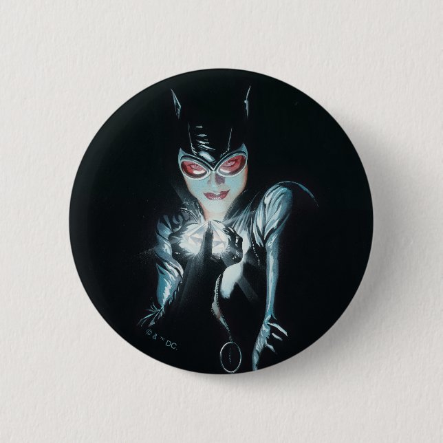 Batman Catwoman Faces of Evil Omslagsillustration Knapp (Framsida)