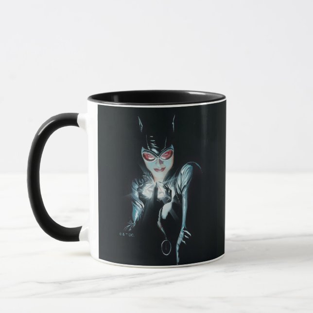 Batman Catwoman Faces of Evil Omslagsillustration Mugg (Vänster)