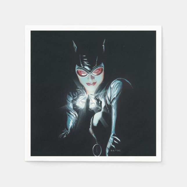 Batman Catwoman Faces of Evil Omslagsillustration Pappersservett (Framsidan)