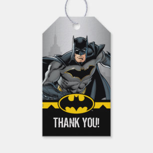 Batman Chalkboard Grattis på födelsedagen Presentetikett
