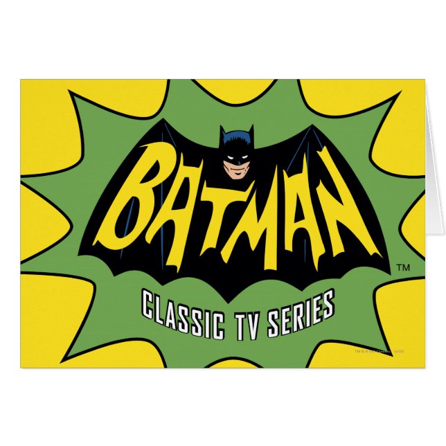 Batman Classic TV Series-Logotyp Hälsningskort (Framsidan Horizontal)