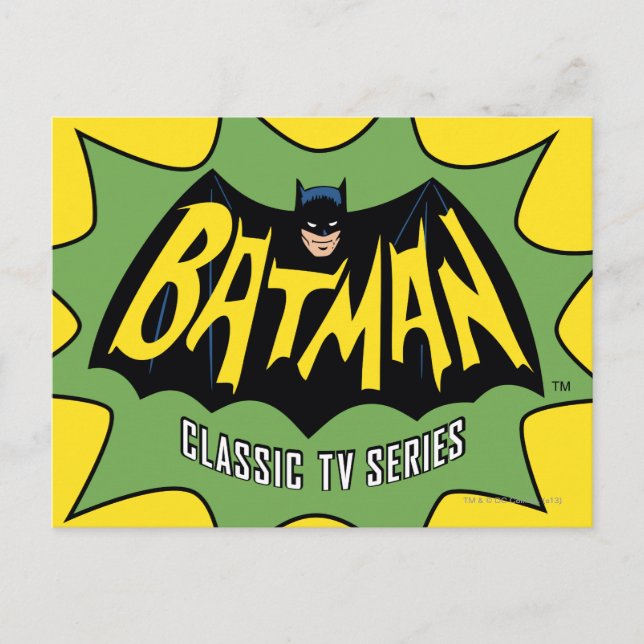 Batman Classic TV Series-Logotyp Vykort (Framsida)