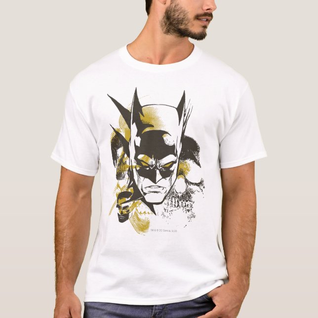 Batman Cowl och Döskallar T Shirt (Framsida)