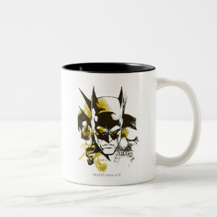 Batman Cowl och Döskallar Två-Tonad Mugg