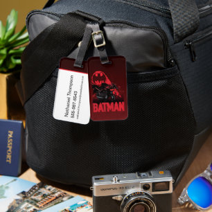 Batman Crimson Fladdermus Signal Bagagebricka