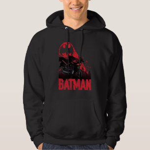Batman Crimson Fladdermus Signal Hoodie