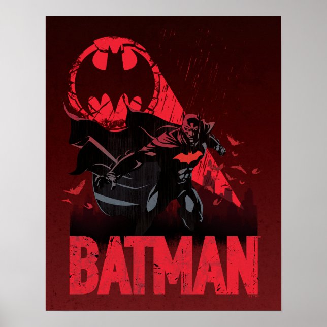 Batman Crimson Fladdermus Signal Poster (Framsidan)