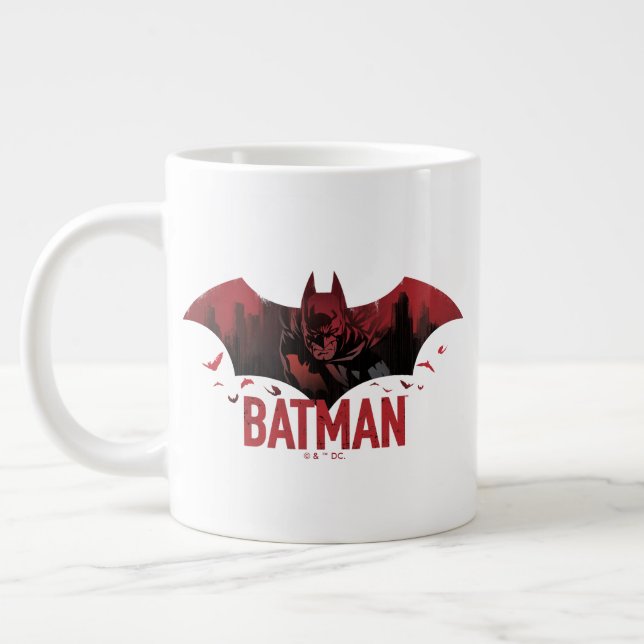 Batman Crimson Gotham Icon Jumbo Mugg (Vänster)