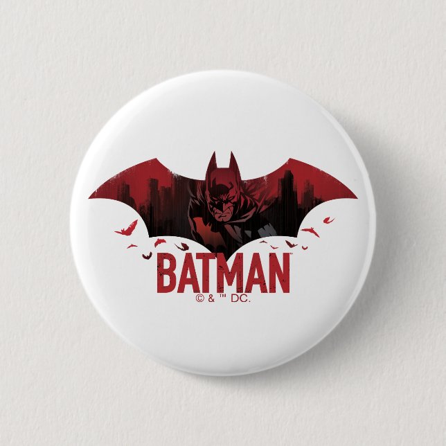 Batman Crimson Gotham Icon Knapp (Framsida)
