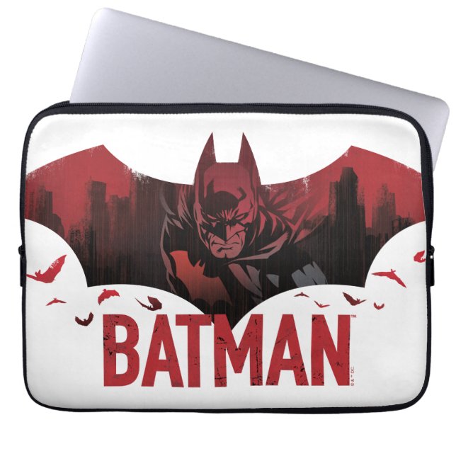 Batman Crimson Gotham Icon Laptop Fodral (Framsidan)