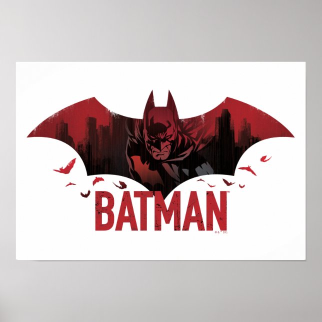Batman Crimson Gotham Icon Poster (Framsidan)