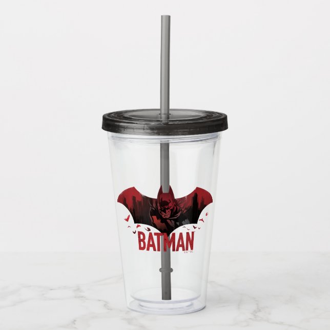 Batman Crimson Gotham Icon Take Away Mugg (Framsida)