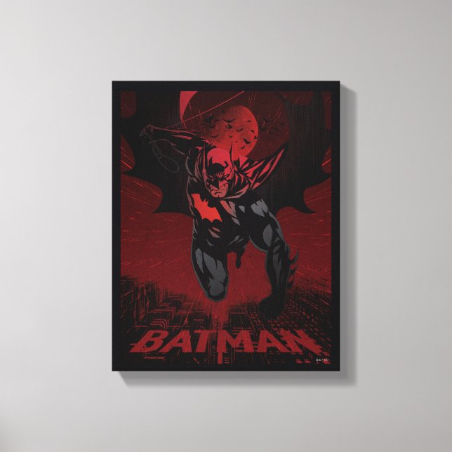 Batman Crimson Leap Canvastryck (Framsida)