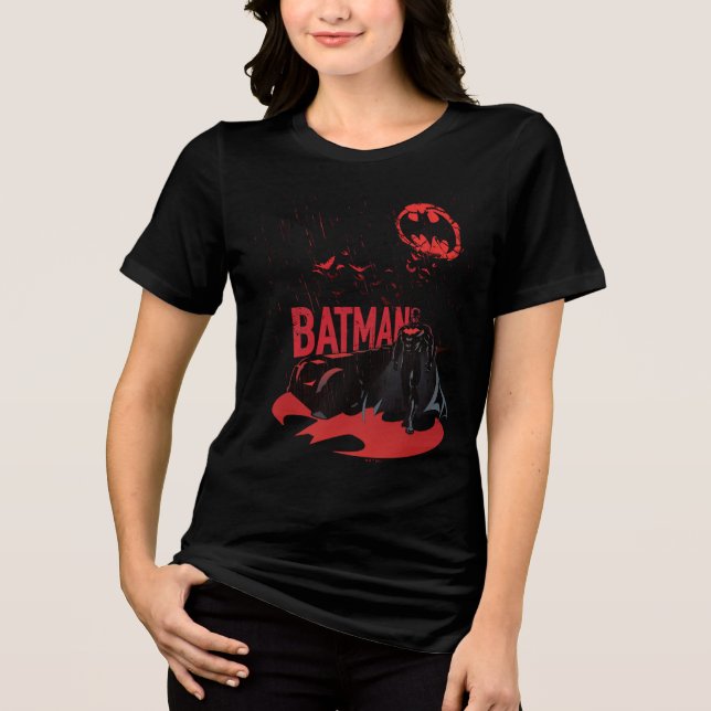 Batman Crimson Rain T Shirt (Framsida)