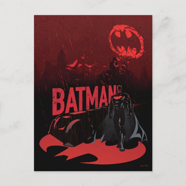 Batman Crimson Rain Vykort (Framsida)