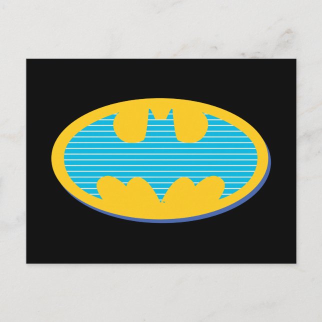 Batman | Cyan-randiga symbol Vykort (Framsida)