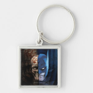Batman de los Muertos Fyrkantig Silverfärgad Nyckelring