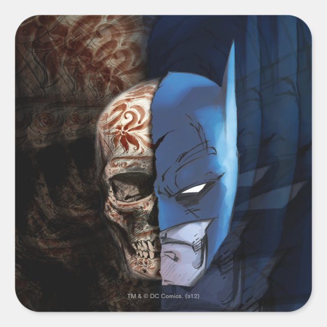 Batman de los Muertos Fyrkantigt Klistermärke (Framsida)