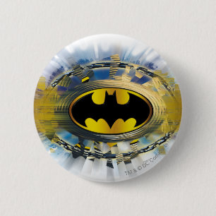 Batman-dekorerad Logotyp Knapp