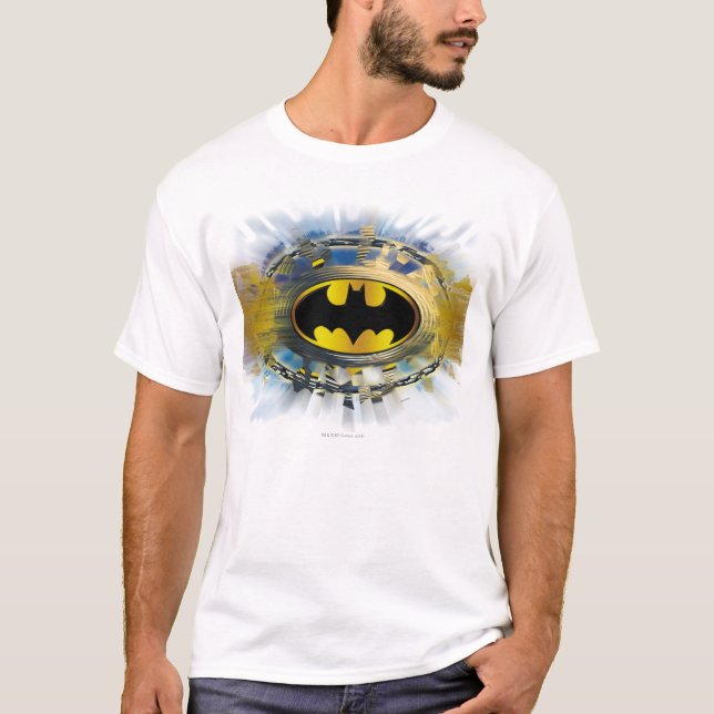 Batman-dekorerad Logotyp Tee Shirt (Framsida)