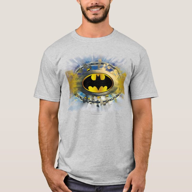 Batman-dekorerad Logotyp Tee Shirt (Framsida)