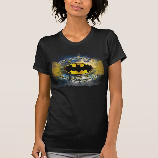 Batman-dekorerad Logotyp Tee Shirt (Framsida)