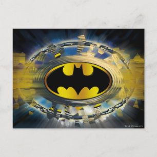 Batman-dekorerad Logotyp Vykort