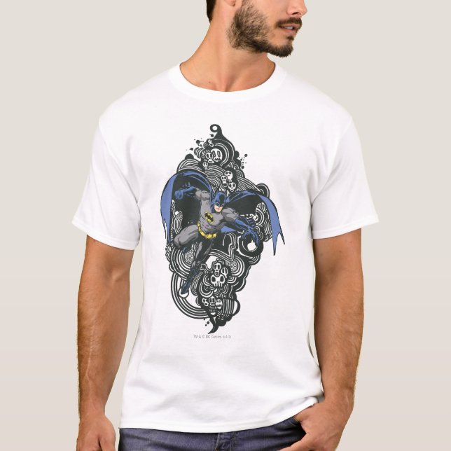Batman Döskallar/Bläck Doodle 2 T-shirt (Framsida)
