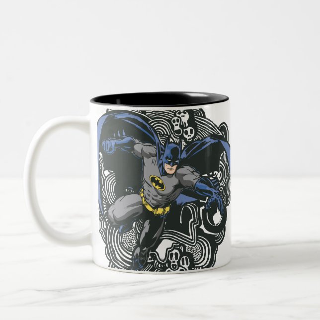 Batman Döskallar/Bläck Doodle 2 Två-Tonad Mugg (Vänster)