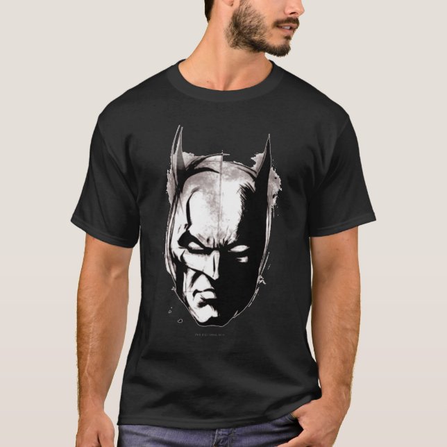 Batman Drawn Ansikte Tee (Framsida)
