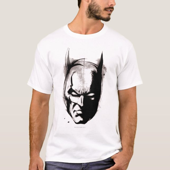 Batman Drawn Ansikte Tee Shirt (Framsida)