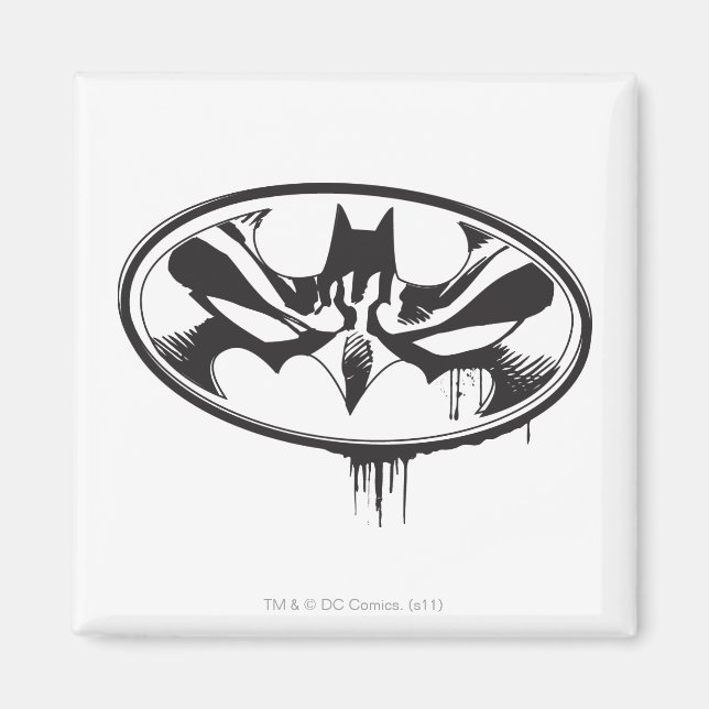 Batman Drip-Logotyp Magnet (Framsidan)