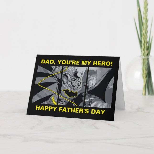 Batman Du Är Min Hjälte Fars Dag Kort (Framsida)