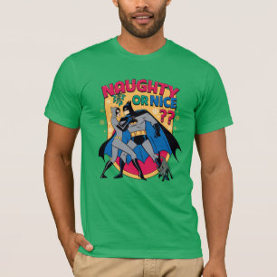 Batman Fångkvinna vid Mistletoe Naughty eller Ni T-shirt