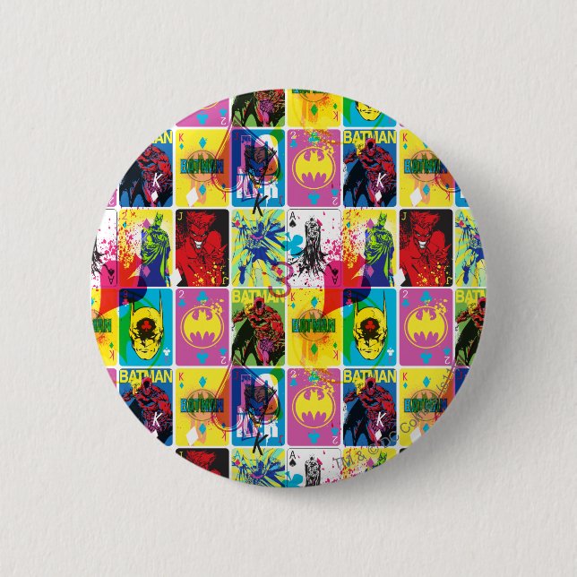 Batman Färg Code Mönster 2 Knapp (Framsida)