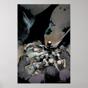 Batman Fighting Arch Enfiender Poster