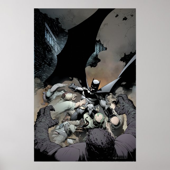 Batman Fighting Arch Enfiender Poster (Framsidan)
