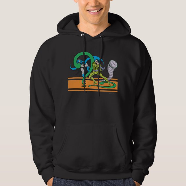 Batman Fights Riddler Hoodie (Framsida)